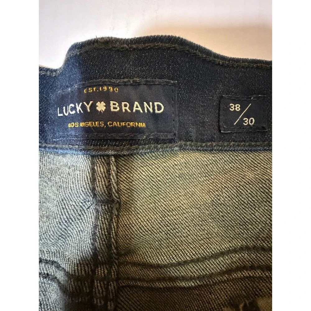 Lucky Brand Mens Jeans 38x30 Dark Wash Indigo Denim Straight Leg Casual Pants